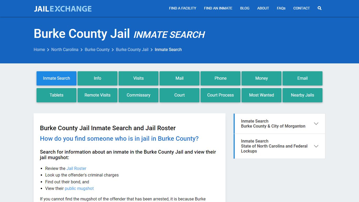 Inmate Search: Roster & Mugshots - Burke County Jail, NC